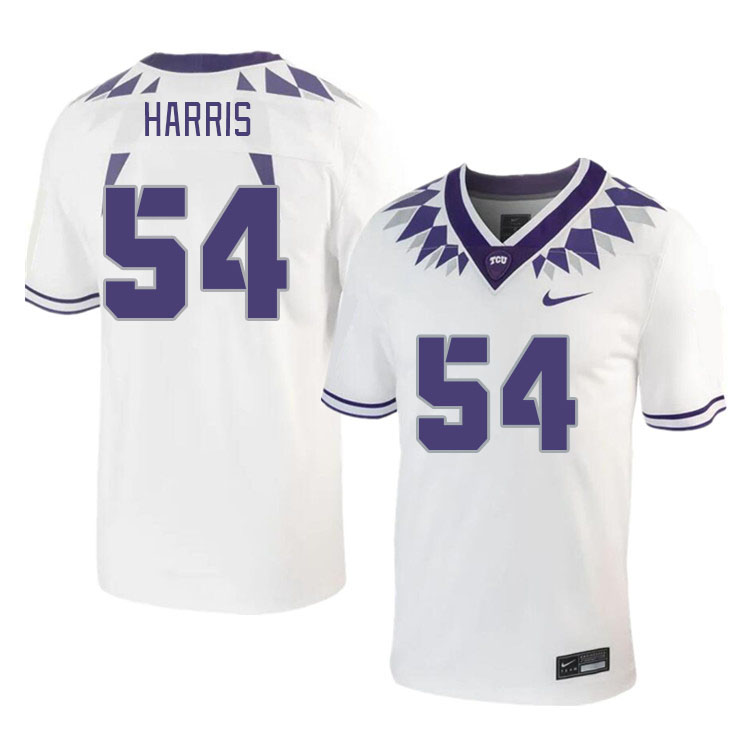 Men #54 Quinton Harris TCU Horned Frogs 2023 College Footbal Jerseys Stitched-White